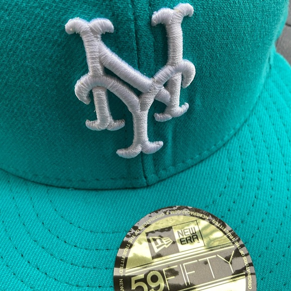 New York Mets Turquoise Teal Fitted 8 - Picture 6 of 6